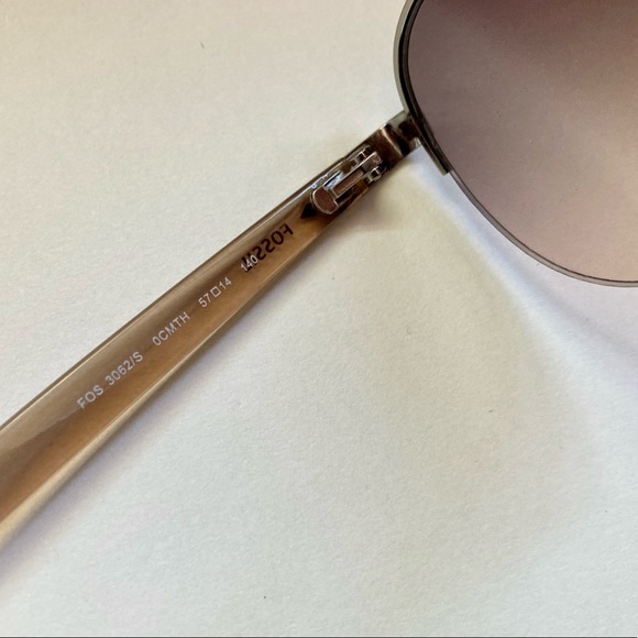 FOSSIL FOS3062/S-0CMTH AVIATOR SUNGLASSES-RUTHENIUM NUDE/GREEN ORANGE - Picture 11 of 13